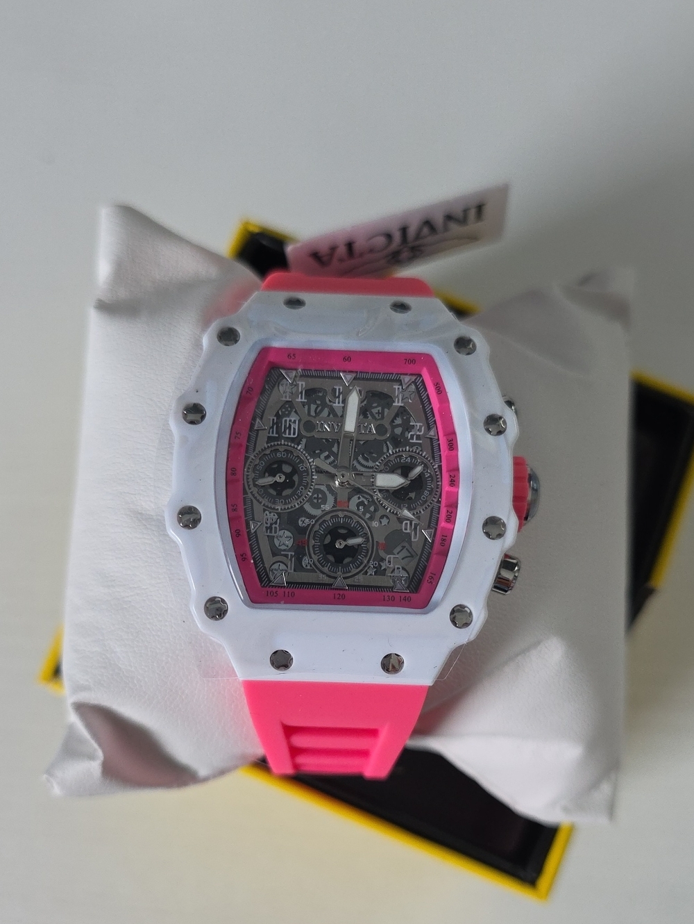 489. Invicta Racing Unisex Watch - 40mm, Pink (69606) - Picture 1 of 6